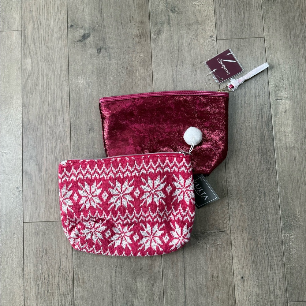 Rose Cosmetic Bags NWT